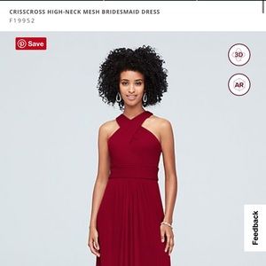 David’s bridal bridesmaid dress